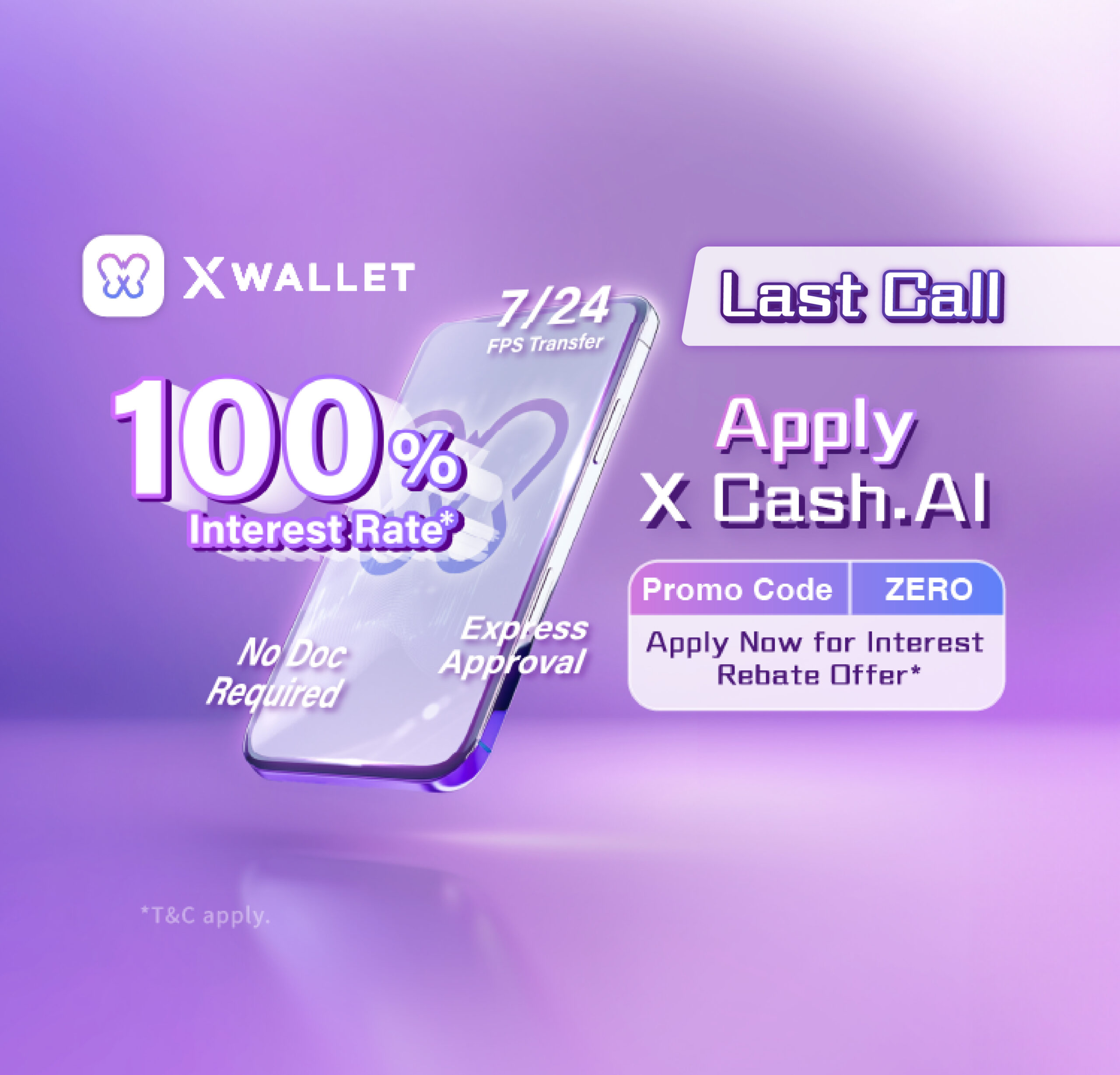 【X Cash. AI Welcome Offer 】 New Customers Apply for No Document Circular Loan for Interest Rebate Offer